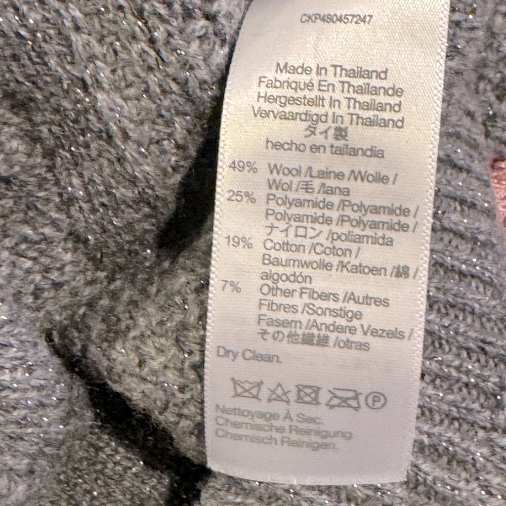 NWT Madewell Women’s Cable Knit Cropped Cardigan in Heather Graphite - Picture 12 of 12